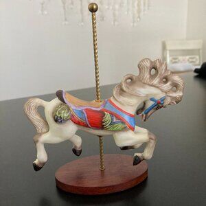 Vintage Franklin Mint Carousel Horse - Fancy Mane